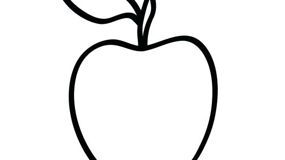 585x329 Coloring Picture Of Apple Apple And Smiling Worm Coloring Page