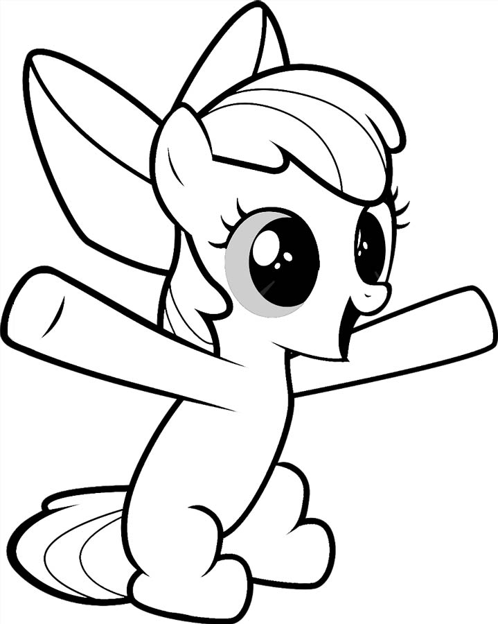 719x900 My Little Pony Apple Bloom Coloring Page