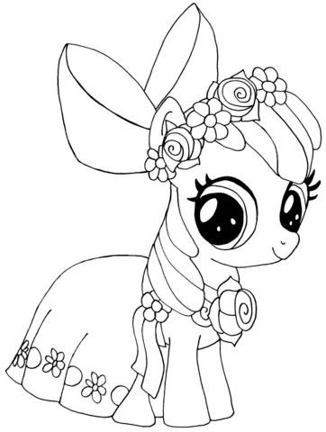 362x480 My Little Pony Apple Bloom Coloring Page Free Printable Coloring