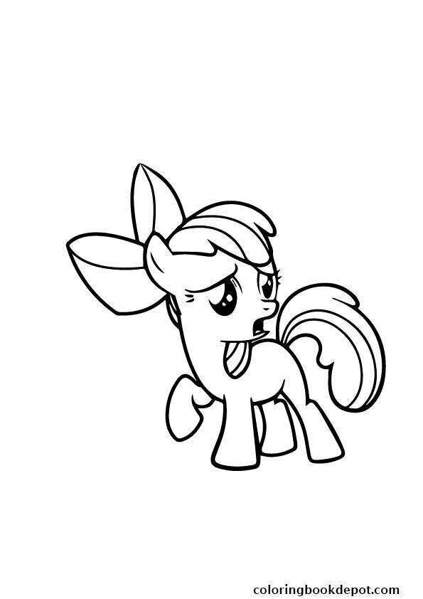 595x842 A Apple Bloom My Little Pony Coloring Pages