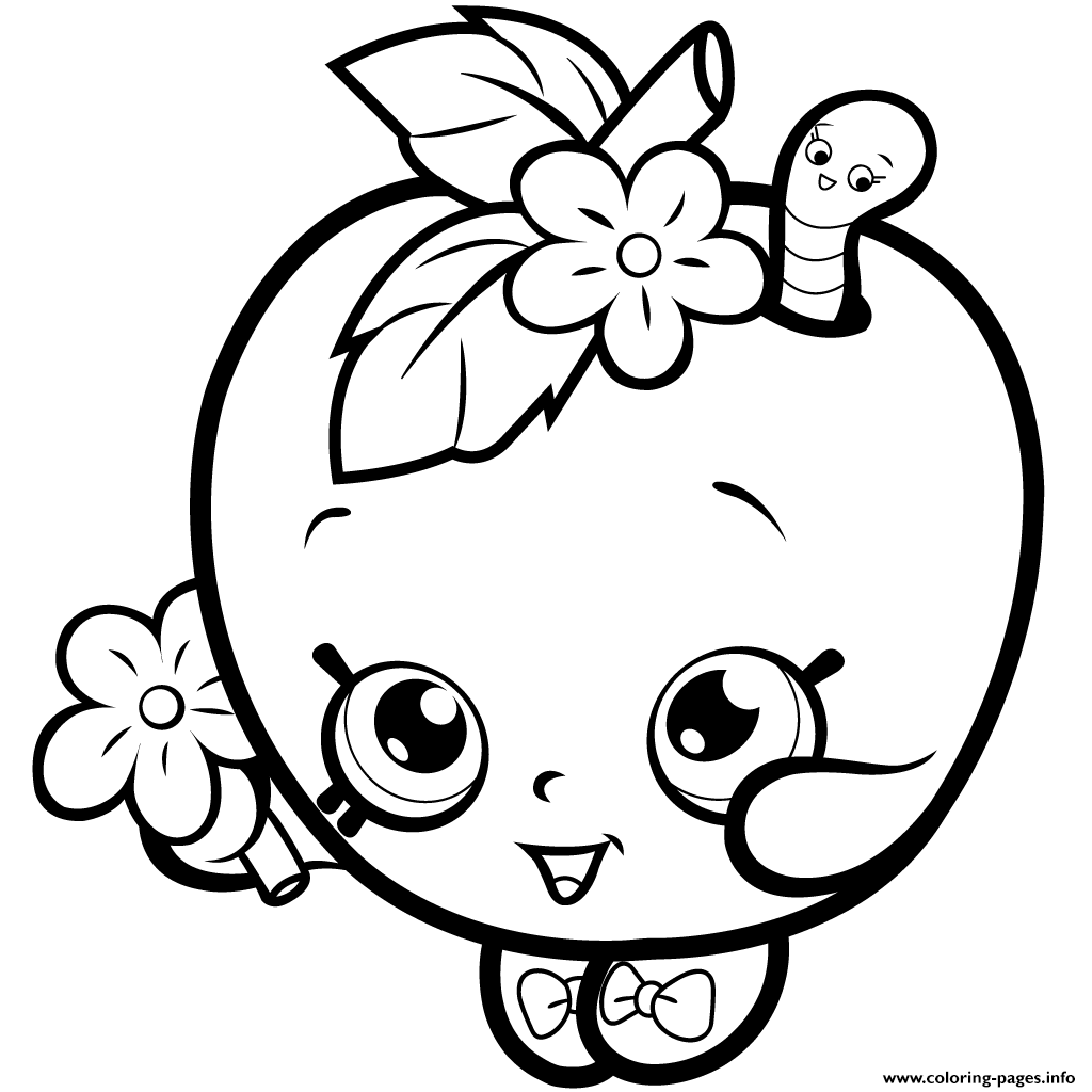 1024x1024 Print Fruit Apple Blossom Shopkins Season 1 Coloring Pages