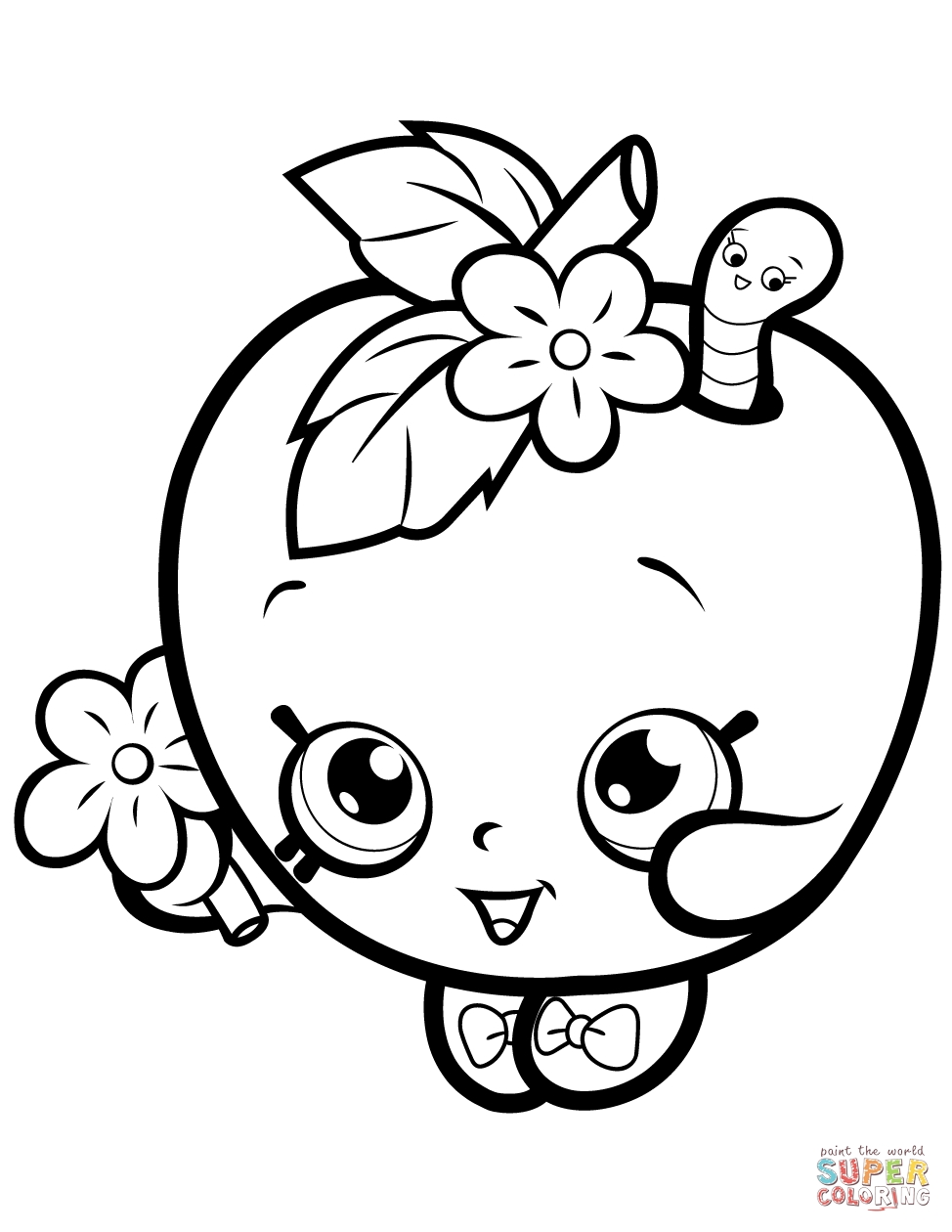 974x1260 Shopkins Apple Blossom Coloring Pages Free