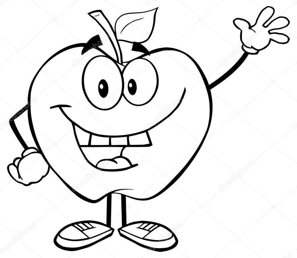 1024x889 Smiling Apple Cartoon Character Stock Vector Hittoon