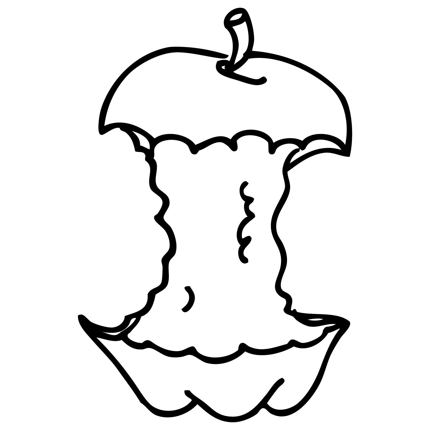 1500x1500 Drawn Apple Apple Bite