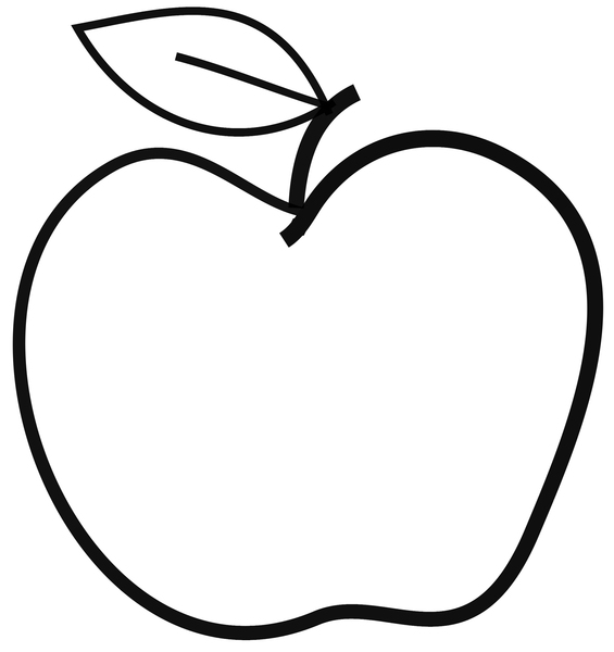 565x600 Pictures Drawing Of A Simple Apple,