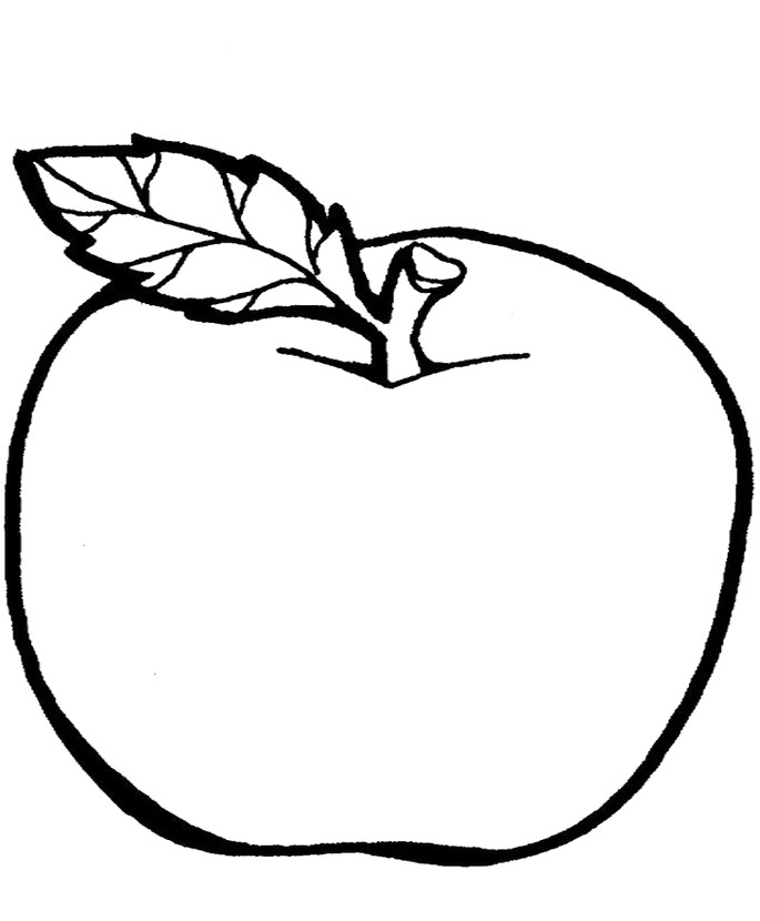 685x830 Apple Drawing For Kids