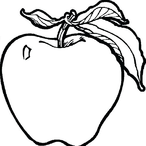 500x500 Apple Colouring Page A Is For Apple Coloring Page Printable Apple
