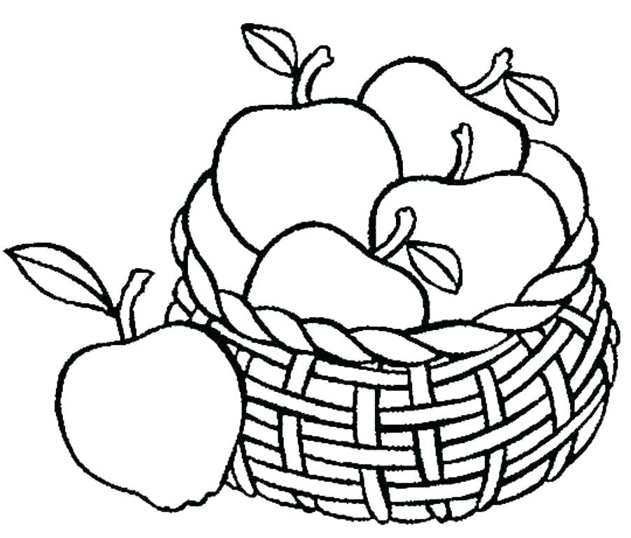 902x770 Coloring Page Of An Apple Fruits Coloring Pages Apple Fruit