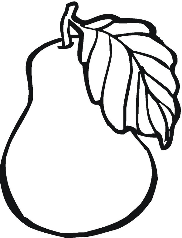 584x760 Fruit Pear Coloring Page