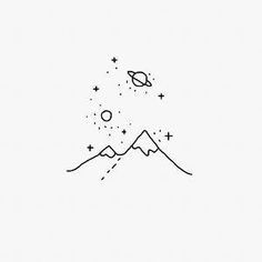 236x236 Vinyl Sticker Mountain And Moon Hiking Gear Outdoors Laptop