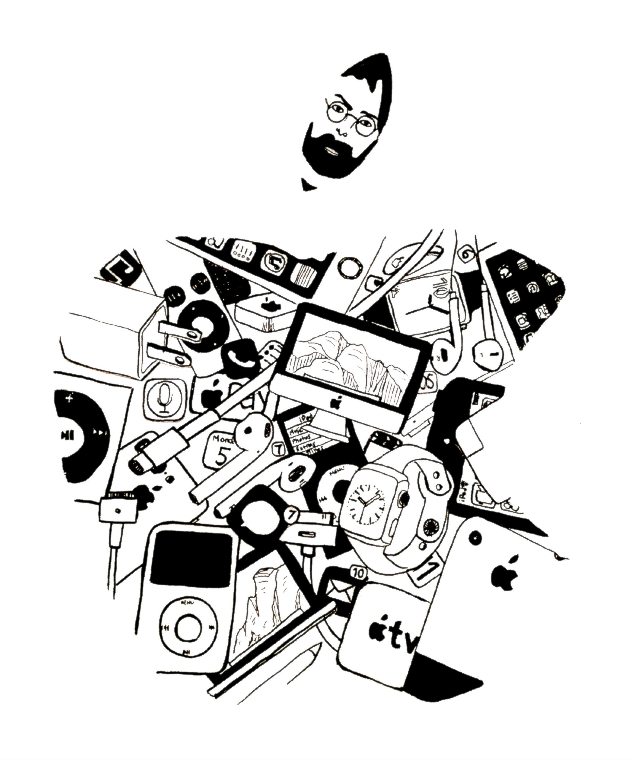 2116x2536 Apple Logo Collage In Black And White By Hayleypark On Newgrounds