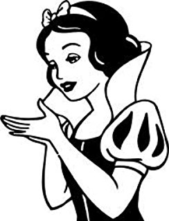 244x320 Snow White Holding Apple Macbook Decal Vinyl Sticker