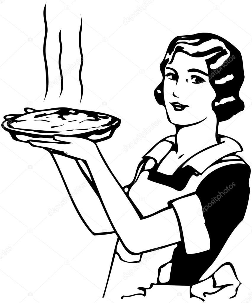 852x1023 Moms Apple Pie Stock Vector Retroclipart