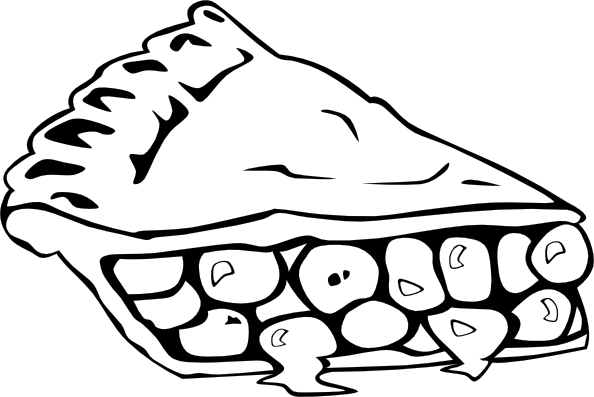 594x397 Apple Pie Clipart Black And White