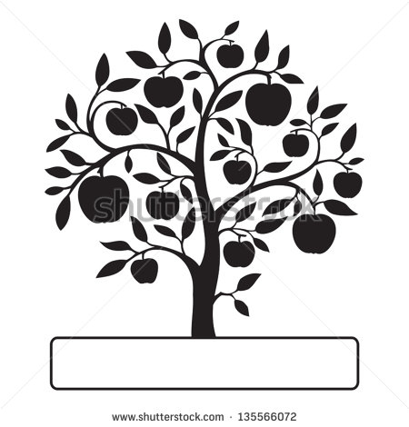 450x470 Silhouette Apple Tree