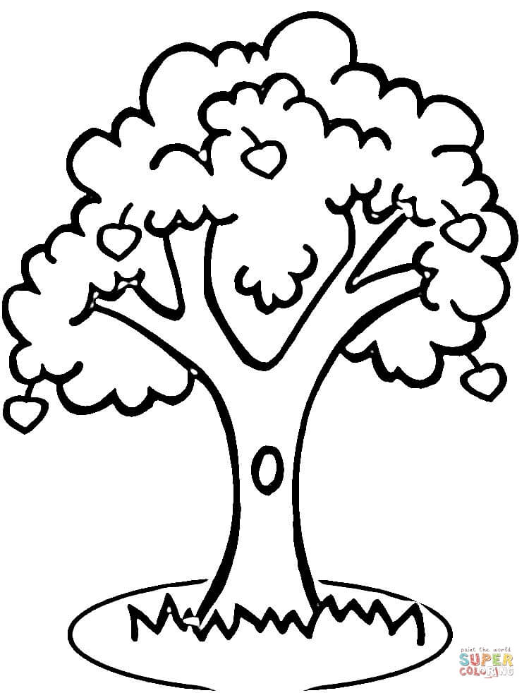 750x982 Apple Tree Coloring Page Free Printable Coloring Pages