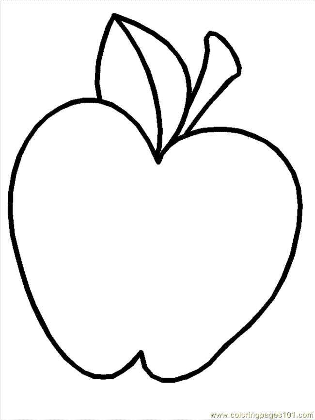 650x866 Apple Coloring Page