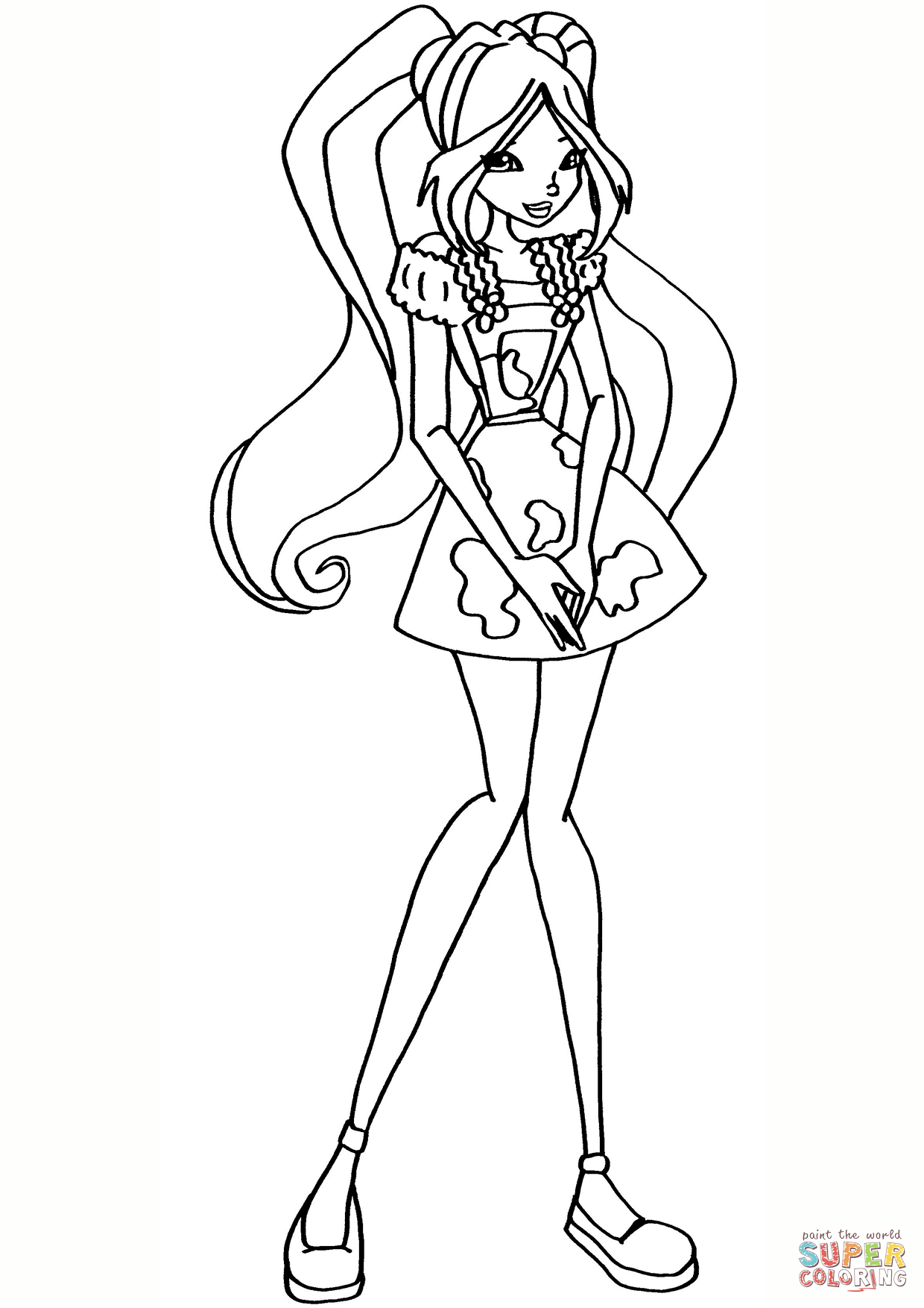 1240x1754 Flora Apron Coloring Page Free Printable Coloring Pages
