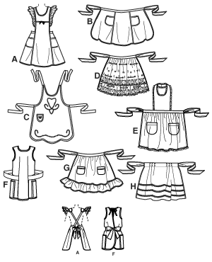 300x370 Simplicity 2748 Apron Ornaments