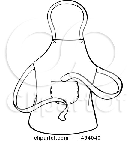 450x470 Clipart Graphic Of A Brown And Tan Apron