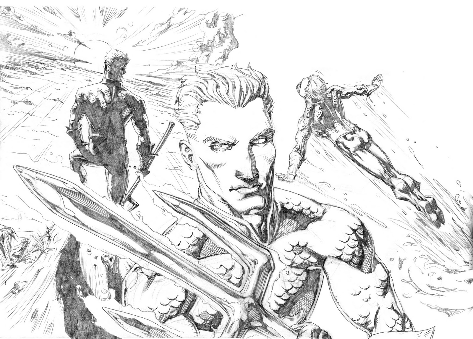 1600x1146 Benjamins New 52 Aquaman Swims