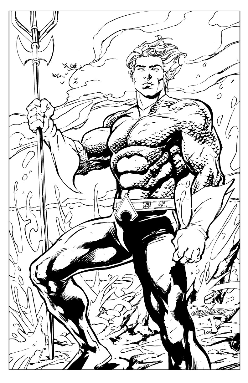 792x1224 Aquaman By Brian Denham By Danerot On Lineart