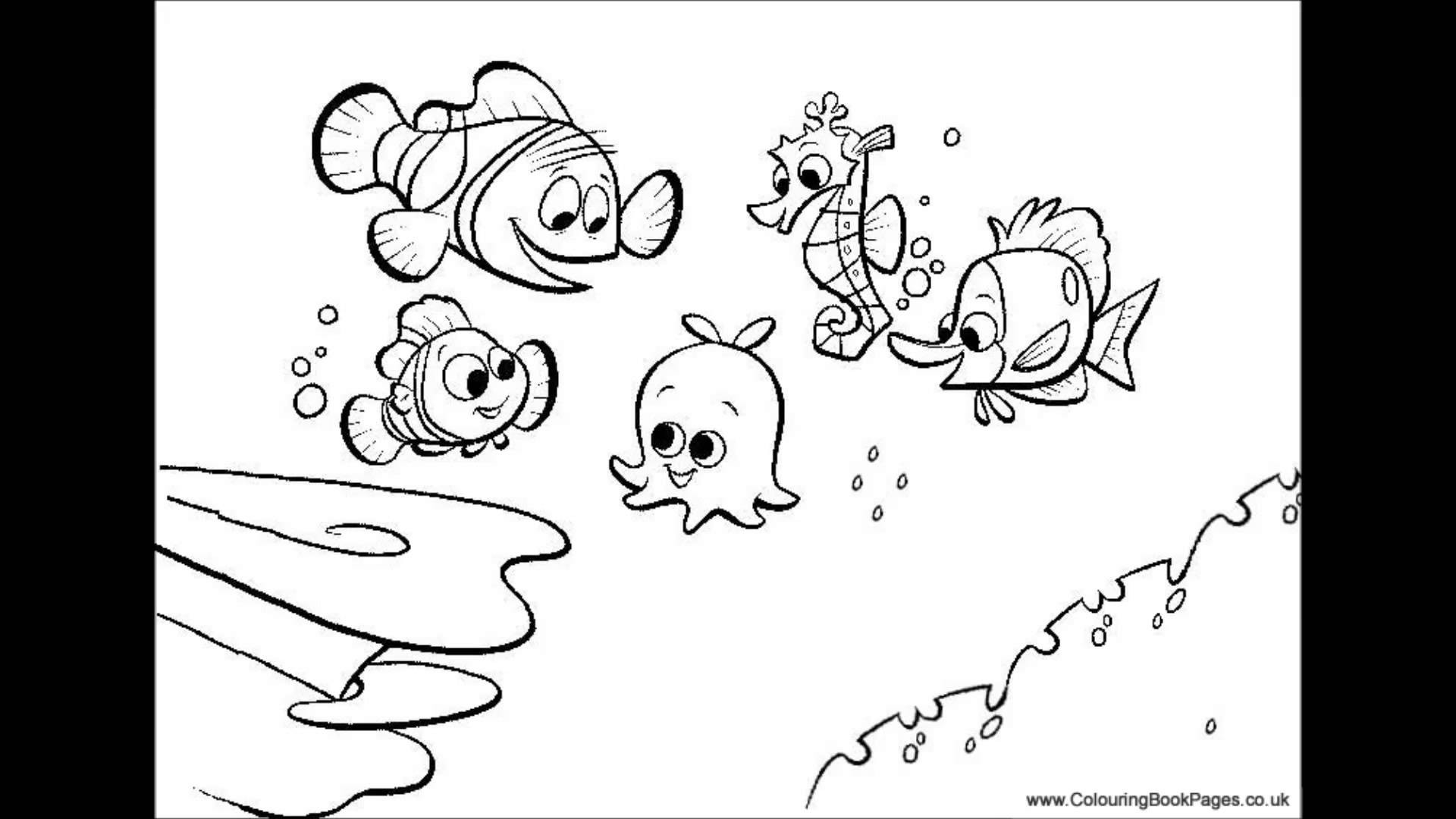 1920x1080 Aquarium Finding Nemo Coloring Pages For Kids Beautiful Finding