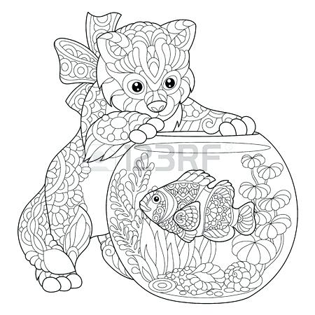 450x450 Pomeranian Coloring Pages As Coloring Page Of Kitten Playing