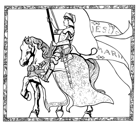 480x444 Joan Of Arc Coloring Page Free Printable Coloring Pages