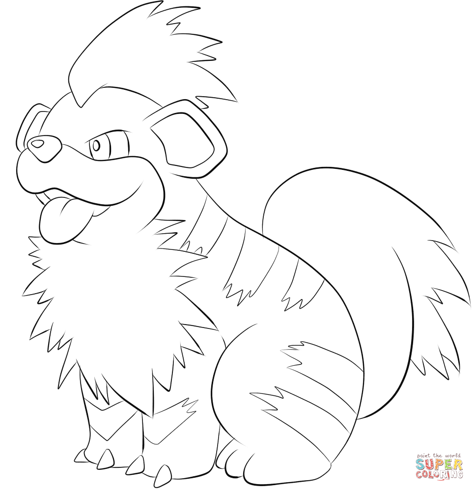 965x1000 Growlithe Coloring Page Free Printable Coloring Pages