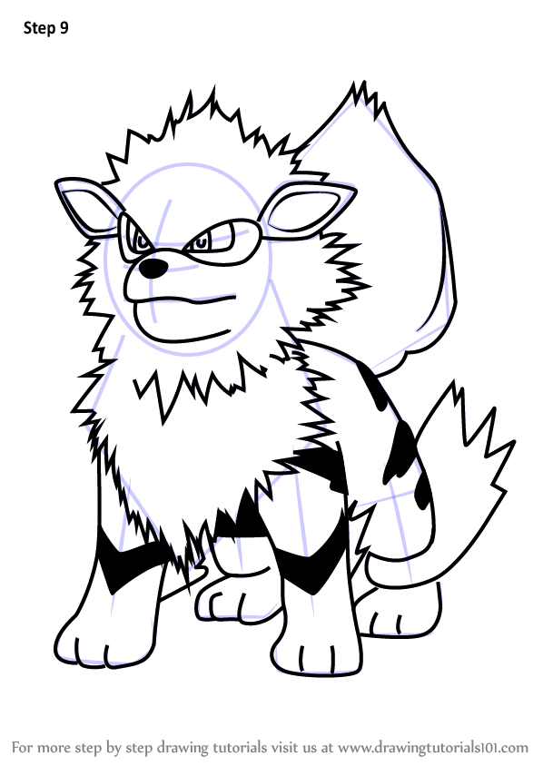 598x844 Learn How To Draw Arcanine From Pokemon Go (Plants Vs. Zombies