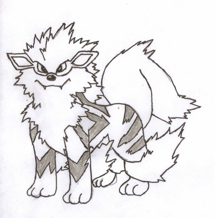 887x901 Arcanine Sketch By Leerose64