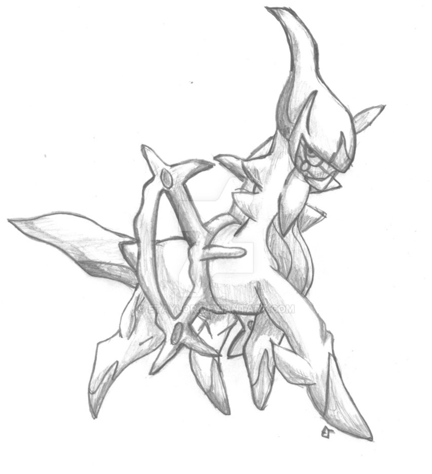 853x936 Arceus Sketch By Etaylor