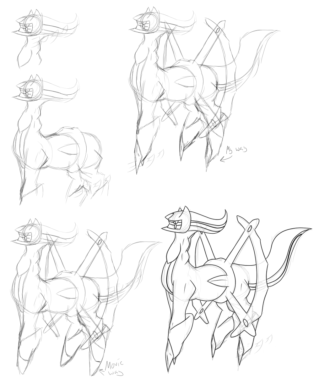 1000x1221 How I Draw Arceus By Yoshitaka