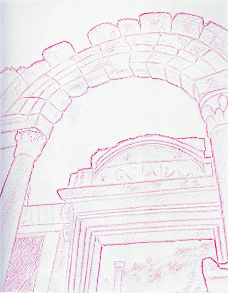 770x990 Saatchi Art Arch By Robert S. Lee (Sketchbook P. 15) Drawing By