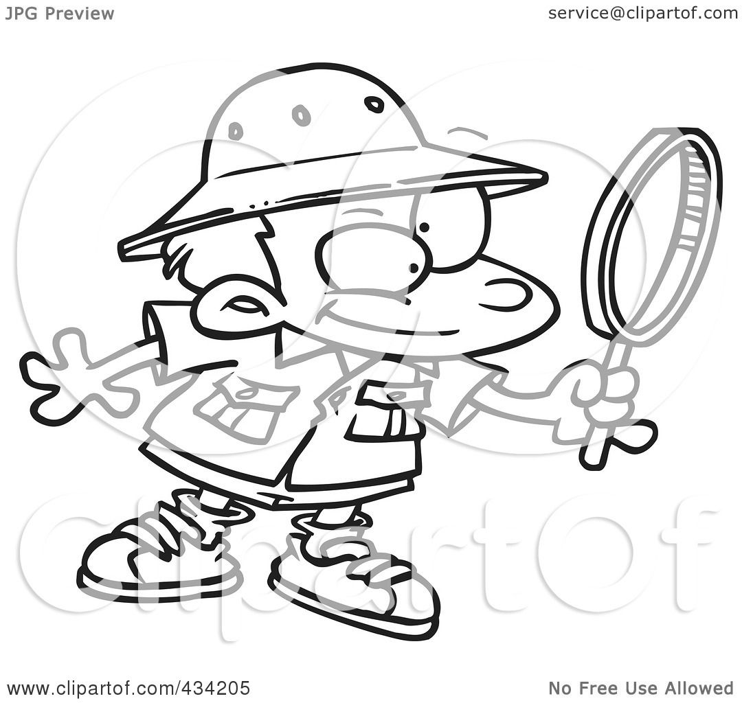 1080x1024 Royalty Free (Rf) Clipart Illustration Of Line Art Of A Cartoon