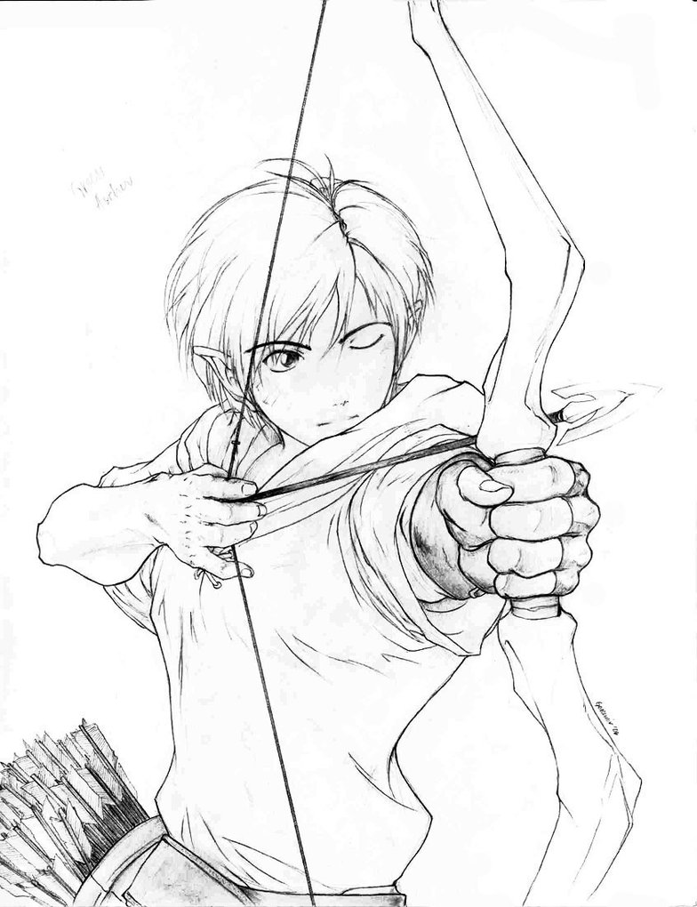 784x1020 Green Archer By Genemir
