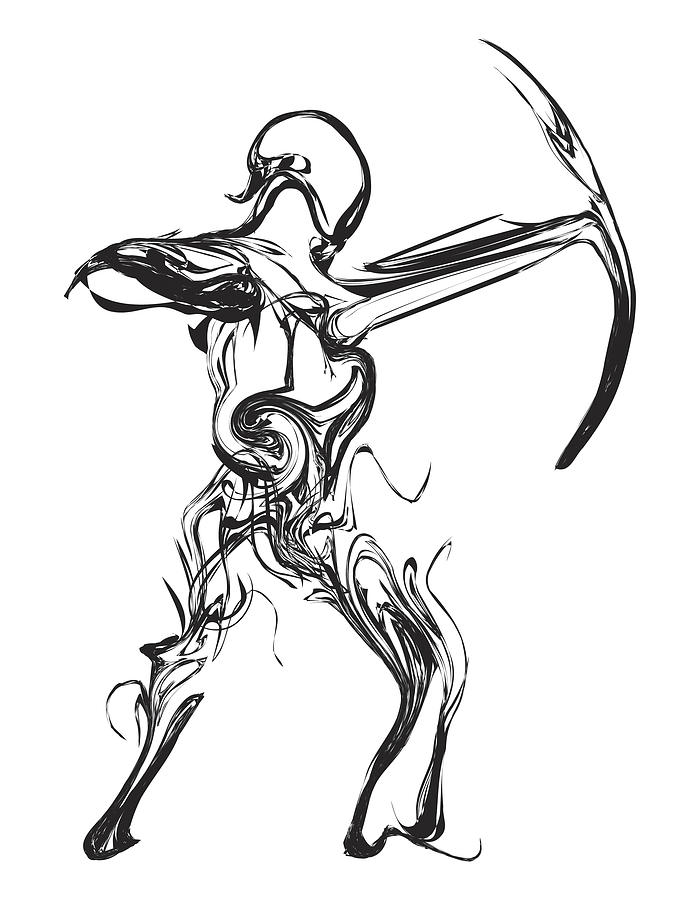 700x900 Archer Digital Art By Michael Lee