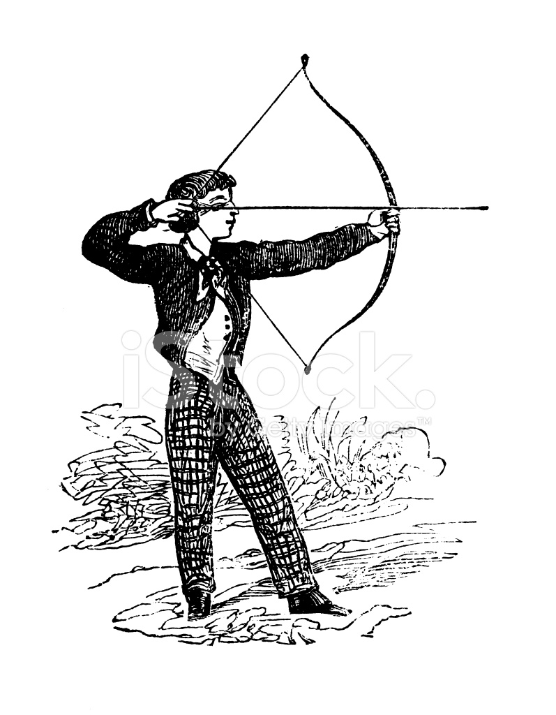 797x1024 How To Draw The Bow Antique Sports Illustrations Stock Vector
