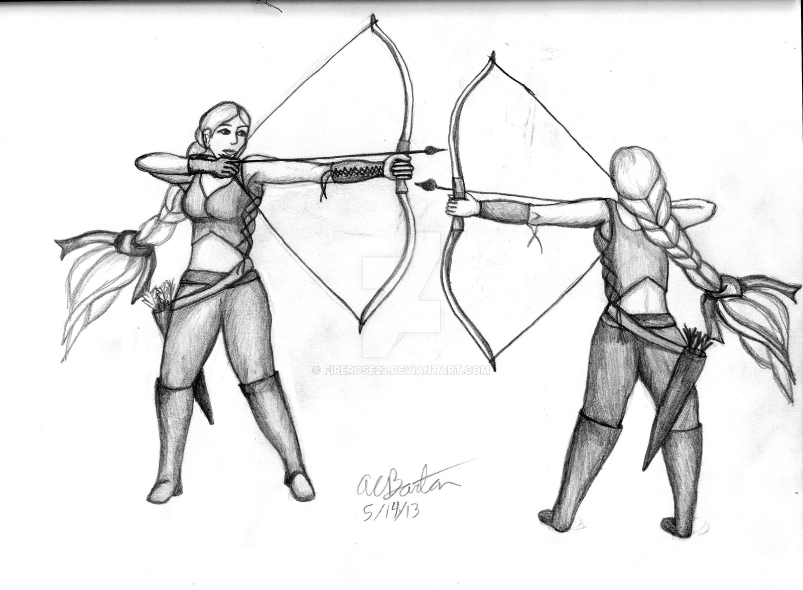 1600x1175 Archery Girl 001 By Firerose23