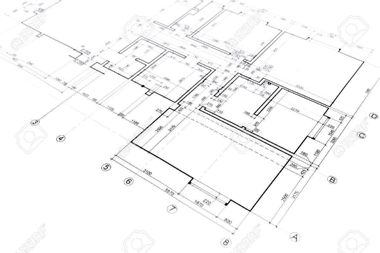 1300x866 House Plan Blueprint Architectural Drawing Part Of Architectural