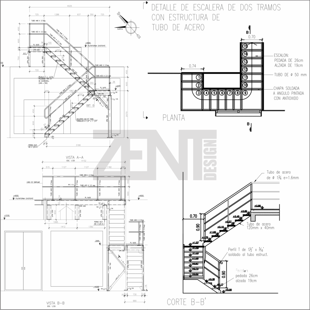 1003x1003 Exterior Stair Detail Drawings