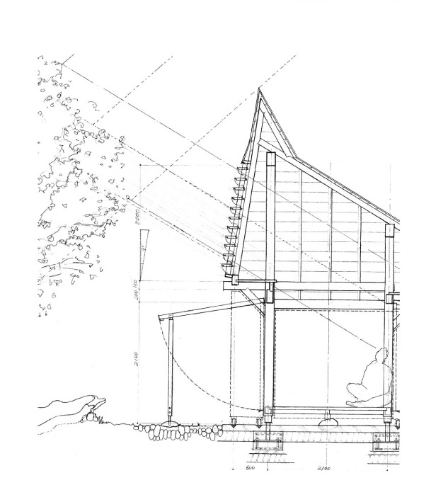 609x709 Azumaya Section Arquitectura Drawings