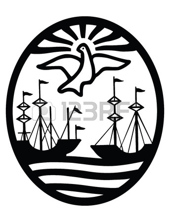 344x450 Vector Flag And Coat Of Arms Of Buenos Aires City, Argentina