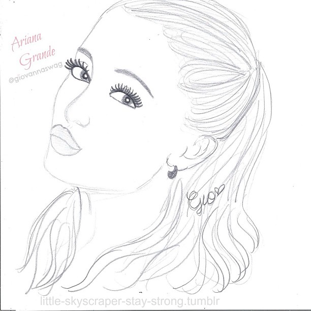 Ariana Grande Drawing at GetDrawings | Free download