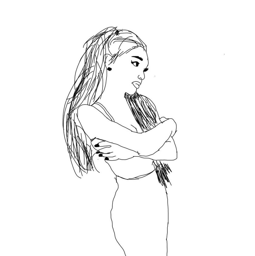Ariana Grande Outline My Drawings Pinterest Sketch Coloring Page