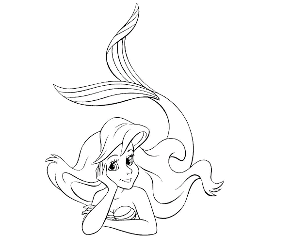 600x514 Disney Princess Ariel Drawings Easy