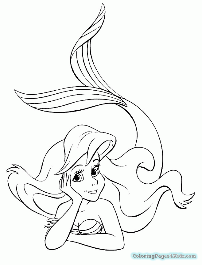 658x860 Ariel And Rapunzel Coloring Page Coloring Pages For Kids
