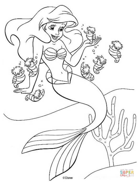 581x760 Ariel Coloring Pages