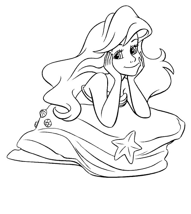 654x734 Ariel Coloring Pages